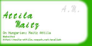 attila maitz business card